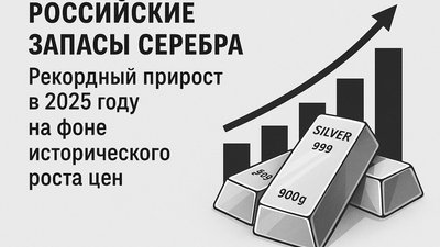 Запасы серебра России: рекордный прирост в 2025 году на фоне исторического роста цен