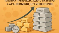 Платина превзошла золото и серебро: +74% прибыли для инвесторов!