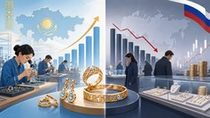 Казахстан наращивает ювелирное производство, пока российский рынок теряет продажи в натуральном выражении