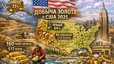О добыче золота в США в 2025 году