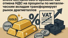 Блеск без налогового бремени: как отмена НДС на проценты по металлическим вкладам трансформирует рынок драгметаллов