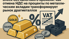 Блеск без налогового бремени: как отмена НДС на проценты по металлическим вкладам трансформирует рынок драгметаллов