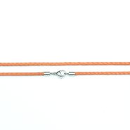 Шнурок плетеный оранжевый