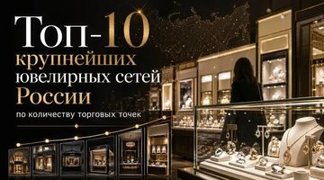 Топ-10 крупнейших ювелирных сетей России по количеству торговых точек в 2026 году