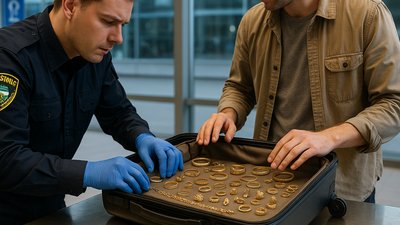 В аэропорту Ташкента предотвращена попытка контрабанды ювелирных изделий на 610 млн сумов