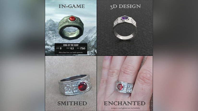 Девушка создала настоящее серебряное кольцо из Skyrim и набрала тысячи лайков на Reddit