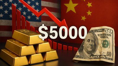 Цены на золото падают, но $5 000 на фоне торговой войны