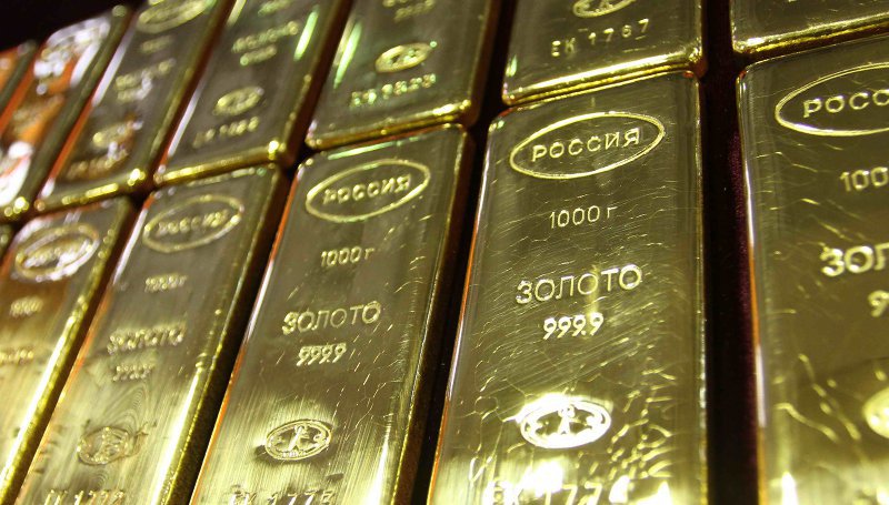 54,9 тонны слитков золота экспортировала Россия за рубеж в сентябре
