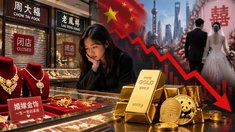 Китайский рынок золотых украшений потерял треть продаж: покупатели выбирают слитки вместо свадебных колец