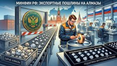 Минфин РФ готовит экспортные пошлины на алмазное сырье для стимулирования внутреннего рынка огранки