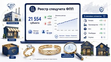 Реестр спецучета Федеральной пробирной палаты: итоги недели на 10 июля 2026 года