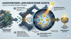 Новая эра аффинажа: российские ученые научились извлекать 99% золота из лома электроники