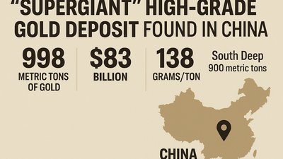 Геологи нашли «сверхгигантское месторождение высокосортного золота», которое может стать крупнейшим на Земле.
