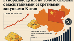 Рекордные цены на золото связали с масштабными секретными закупками Китая