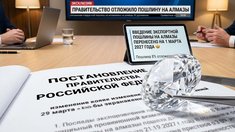 Правительство РФ перенесло введение 8%-й экспортной пошлины на алмазы на 1 марта 2027 года