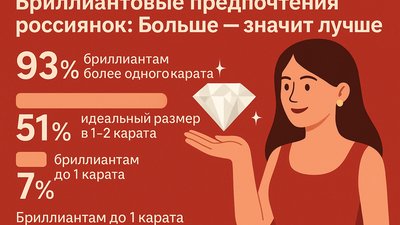 Бриллиантовые предпочтения россиянок: Больше — значит лучше