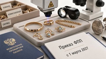 ФПП меняет правила работы с ювелирными изделиями вторичного рынка: с марта 2027 года их разрешат направлять на опробование и клеймение