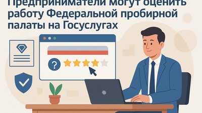 Предприниматели могут оценить работу Федеральной пробирной палаты на Госуслугах