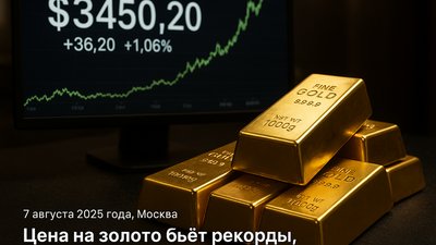 Цена на золото бьёт рекорды, превысив $3450 за унцию