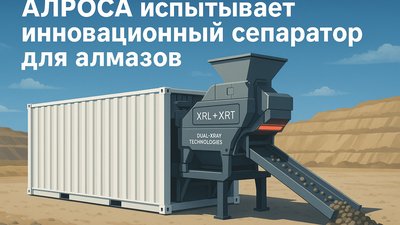 АЛРОСА испытывает инновационный сепаратор для алмазов: производительность вырастет в 4 раза