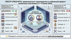 РЕЕСТР СПЕЦУЧЕТА: уверенный рост производства и стабильный прирост розничных участников (11–19 июня 2026)