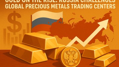 Золото на подъеме: Россия бросает вызов мировым центрам торговли драгоценными металлами
