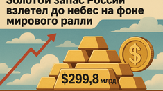 Золотой запас России взлетел до небес на фоне мирового ралли