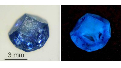 В Санкт-Петербурге создали первый в мире самосветящийся алмазный монокристалл