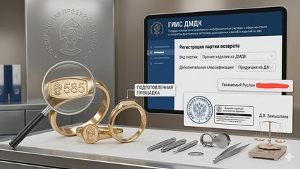 Федеральная пробирная палата разъяснила порядок регистрации ювелирных изделий без госклейма в ГИИС ДМДК