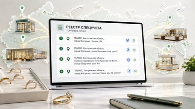 Uvelir.INFO добавил в Реестр спецучета адреса ювелирных магазинов и торговых точек