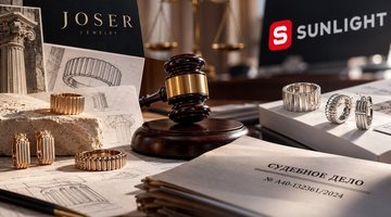 SUNLIGHT оспаривает взыскание 17,3 млн рублей за дизайн украшений Joser: кому принадлежат популярные модели украшений?