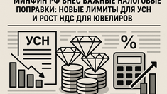 Минфин РФ внес важные налоговые поправки: новые лимиты для УСН и рост НДС для ювелиров