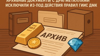 Архивные документы с драгметаллами исключили из-под действия Правил ГИИС ДМДК