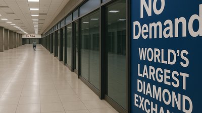 Крупнейшая в мире алмазная биржа в Индии пустует на фоне падения спроса и роста американских пошлин