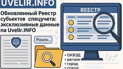 Обновленный Реестр субъектов спецучета: эксклюзивные данные на Uvelir.INFO