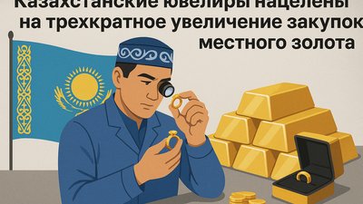 Казахстанские ювелиры нацелены на трехкратное увеличение закупок местного золота
