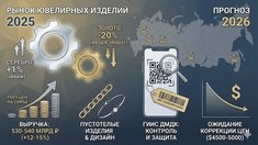 Ювелирный рынок 2025: рост выручки на фоне снижения натуральных объемов и экспансия серебра