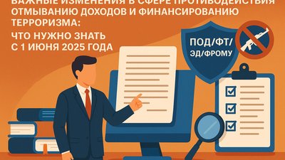 Важные изменения в сфере противодействия отмыванию доходов и финансированию терроризма: Что нужно знать с 1 июня 2025 года