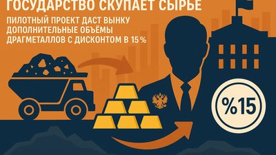 Государство скупает сырье: Пилотный проект даст рынку дополнительные объемы драгметаллов с дисконтом в 15%