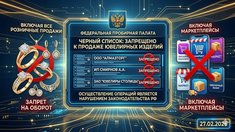 Федеральная пробирная палата обновила «черный список» продавцов ювелирных изделий