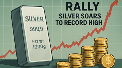 Ралли драгметаллов: вслед за золотом серебро взлетело до рекордной отметки