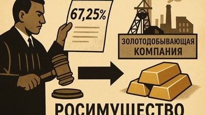 Суд передал 67,25% акций золотодобывающей компании Росимуществу