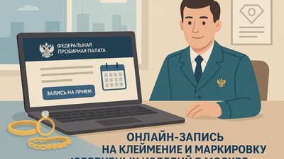 Федеральная пробирная палата запустила онлайн-запись на клеймение и маркировку ювелирных изделий в Москве
