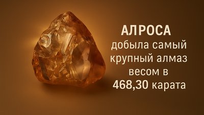 АЛРОСА объявила о добыче крупнейшего в истории России алмаза ювелирного качества