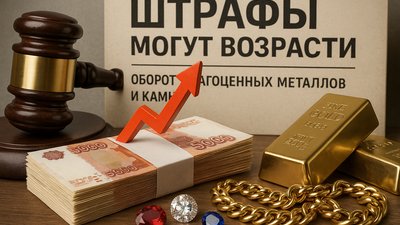 Штрафы за нарушения в сфере оборота драгоценных металлов и камней могут существенно возрасти