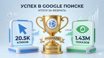 Портал Uvelir.INFO показал отличные результаты в Google Поиске по итогам февраля