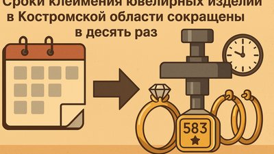 Сроки клеймения ювелирных изделий в Костромской области сокращены в десять раз