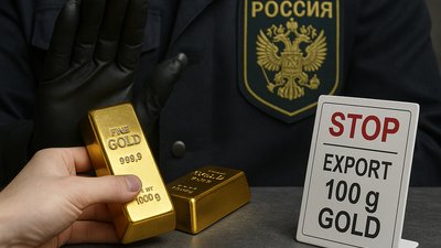 Минфин ограничит вывоз золота из России: предлагается лимит в 100 граммов
