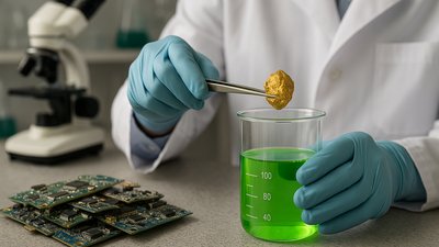"Зеленое золото": Ученые нашли экологичный способ извлекать драгоценный металл из электроники
