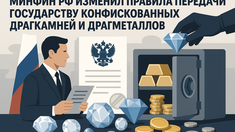 Минфин РФ изменил правила передачи государству конфискованных драгкамней и драгметаллов